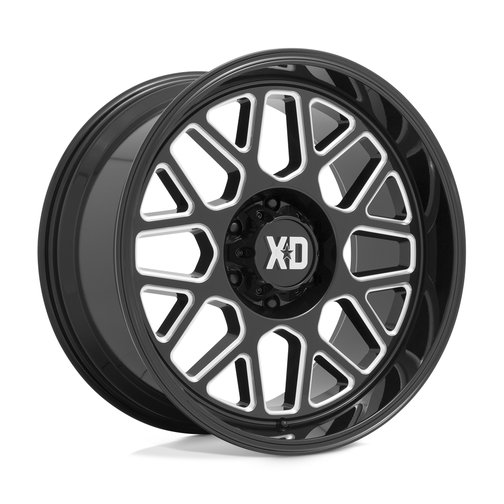 XD XD849 GRENADE 2 - Gloss Black Milled-Wheels-XD-XD84921050312-Dirty Diesel Customs