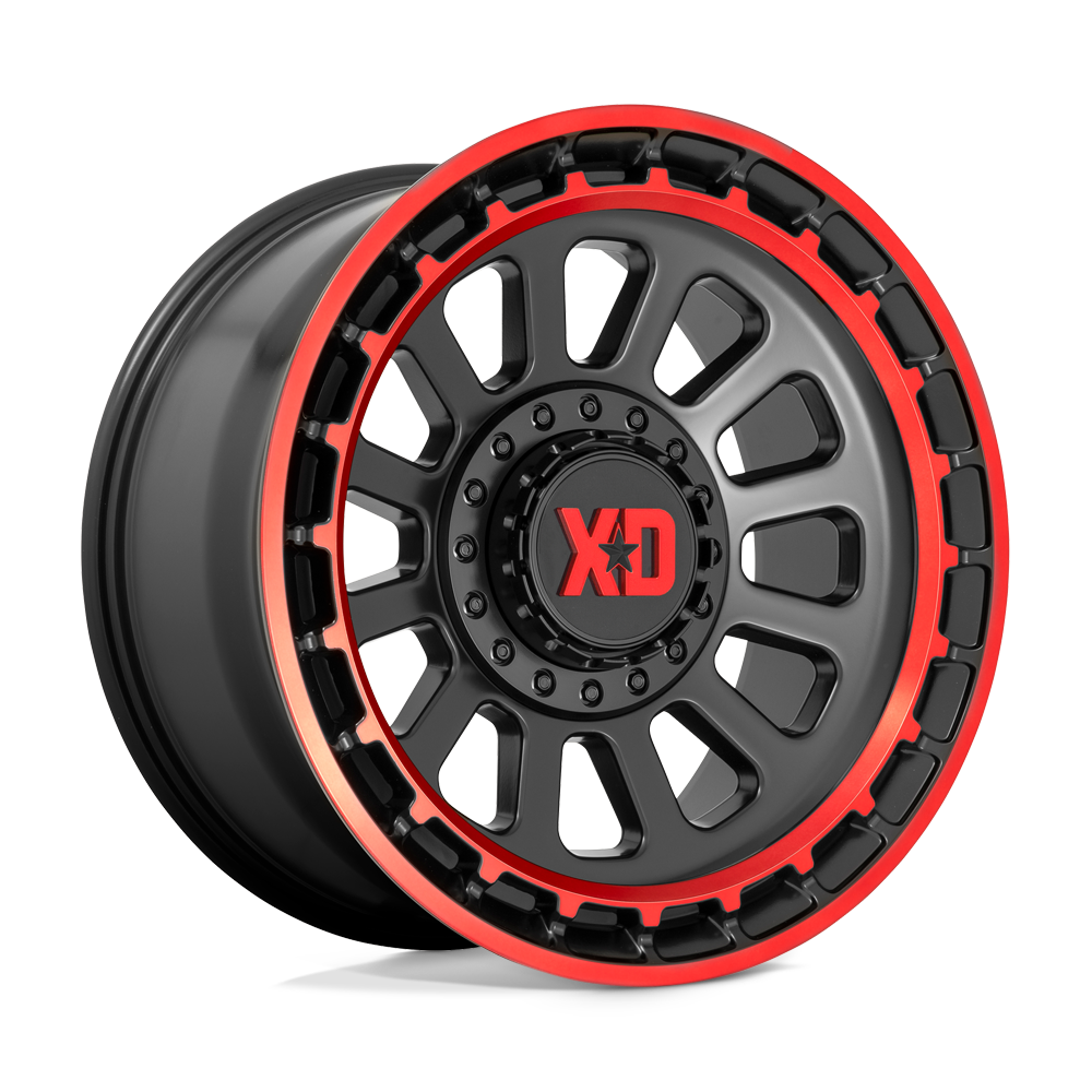 XD XD856 OMEGA - Satin Black Machined Lip W/ Red Tint-Wheels-XD-XD85621035918N-Dirty Diesel Customs