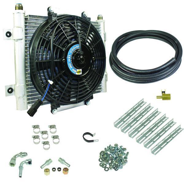 Xtrude Double Stacked Transmission Cooler Kit - Universial 1/2in Tubing (1030606-DS-12)-Transmission Oil Cooler-BD Diesel-Dirty Diesel Customs