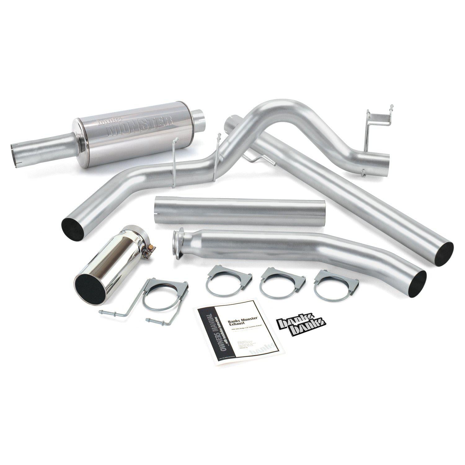 1998-2002 Cummins Exhaust System Kit - Standard Cab (48635)-Exhaust System Kit-Banks Power-48635-Dirty Diesel Customs