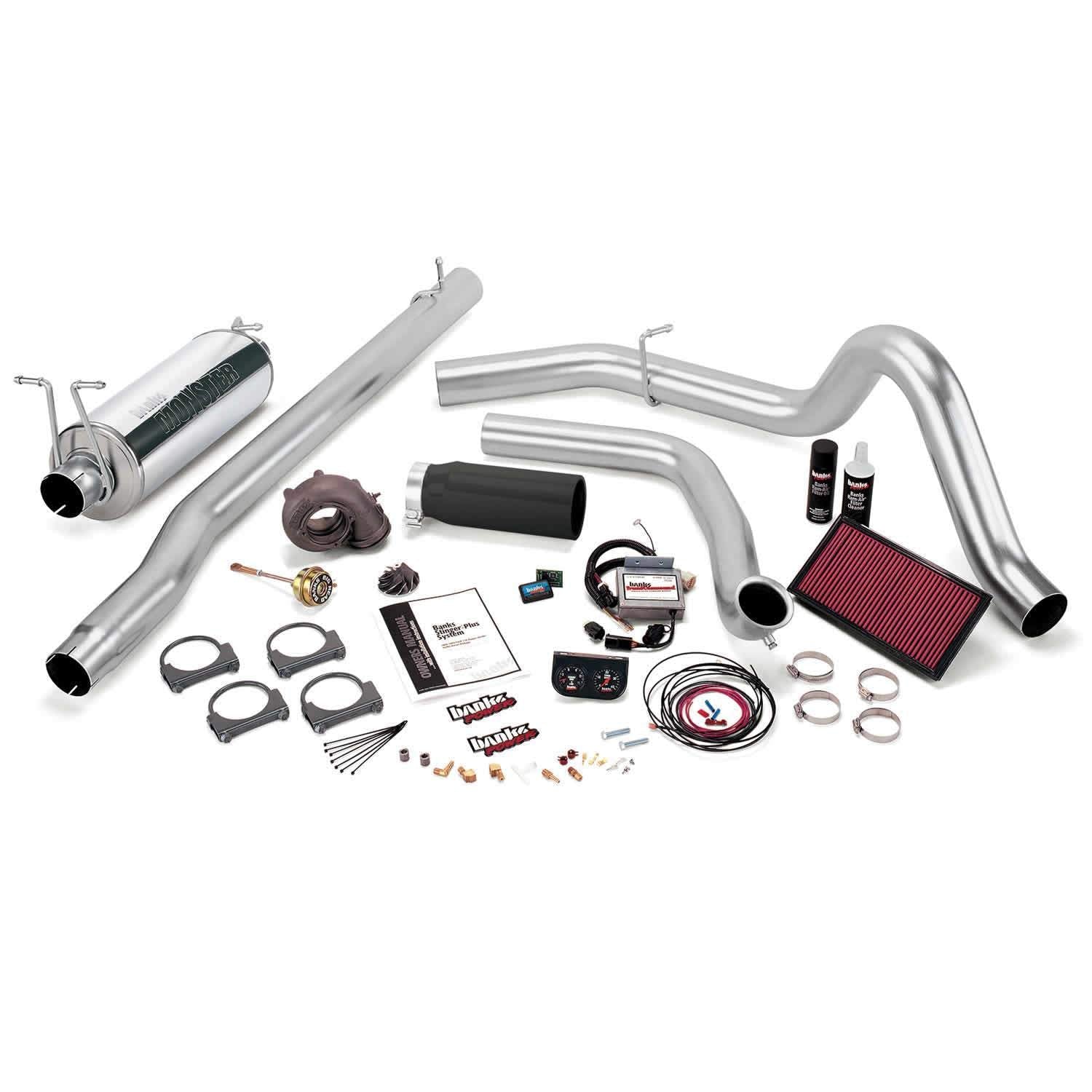 1999 Powerstroke Stinger-Plus Power Bundle System w/Automatic Trans (47521)-Exhaust System Kit-Banks Power-47521-B-Dirty Diesel Customs