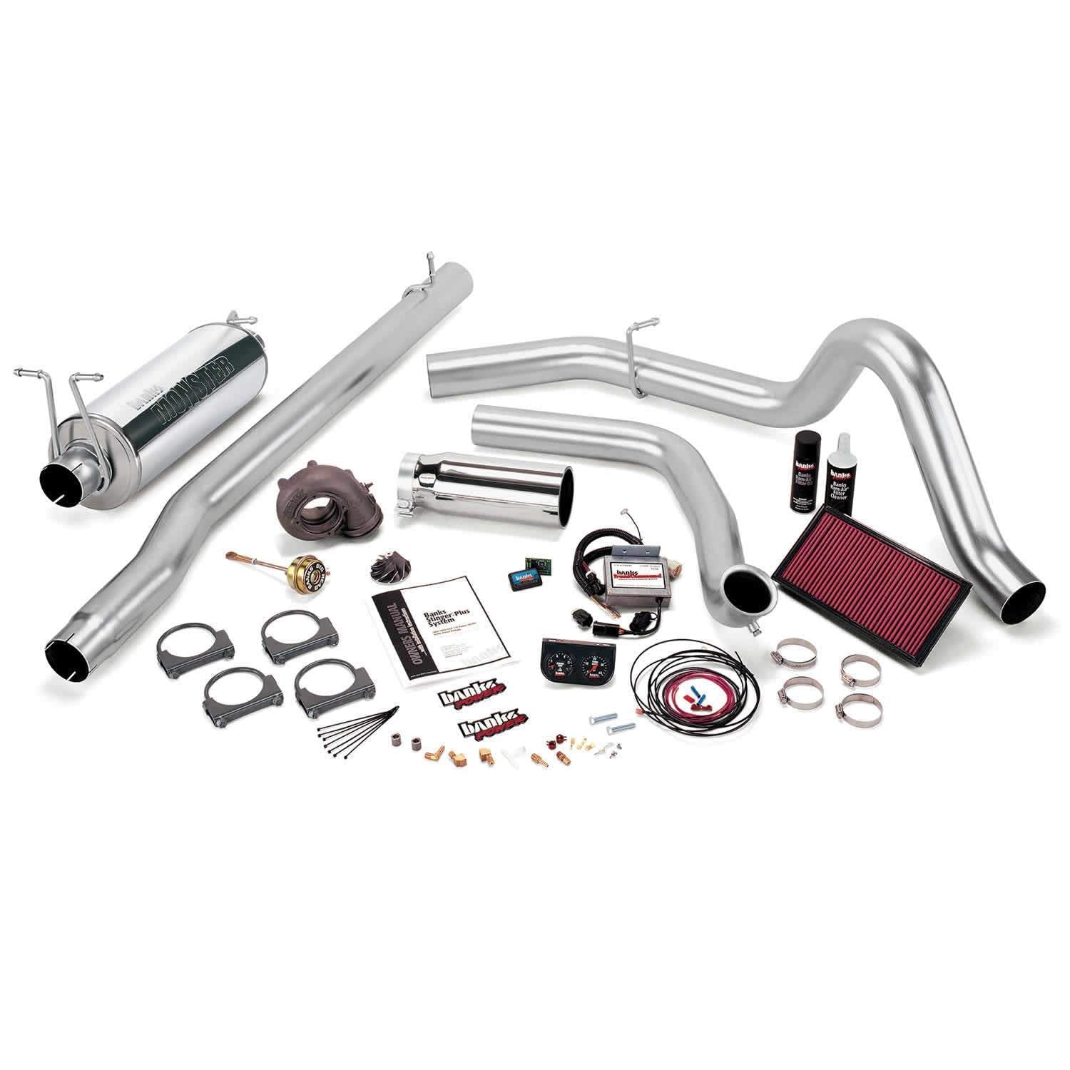 1999 Powerstroke Stinger-Plus Power Bundle System w/Automatic Trans (47521)-Exhaust System Kit-Banks Power-47521-Dirty Diesel Customs