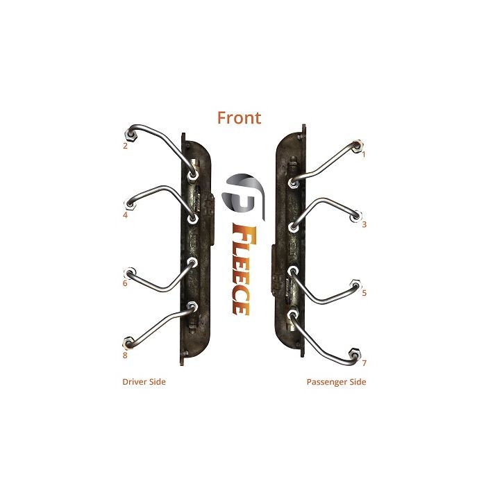 2001-2004 Duramax LB7 Injection Line Set (FPE-34611)-Injector Lines-Fleece Performance-Dirty Diesel Customs