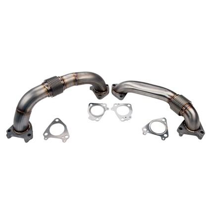 2001-2004 Duramax Stainless Up-Pipe Kit For OEM Turbo (WCF100590)-Up-Pipes-Wehrli Custom Fabrication-Dirty Diesel Customs