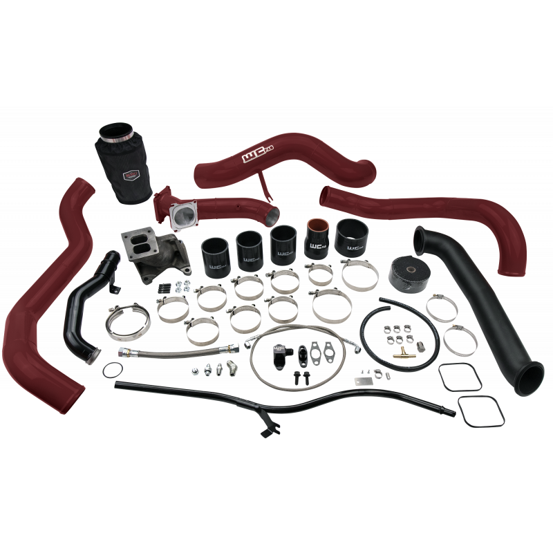 2001-2004 LB7 Duramax S300 Single Turbo Install Kit (WCF100478)-Turbo Install Kit-Wehrli Custom Fabrication-Dirty Diesel Customs