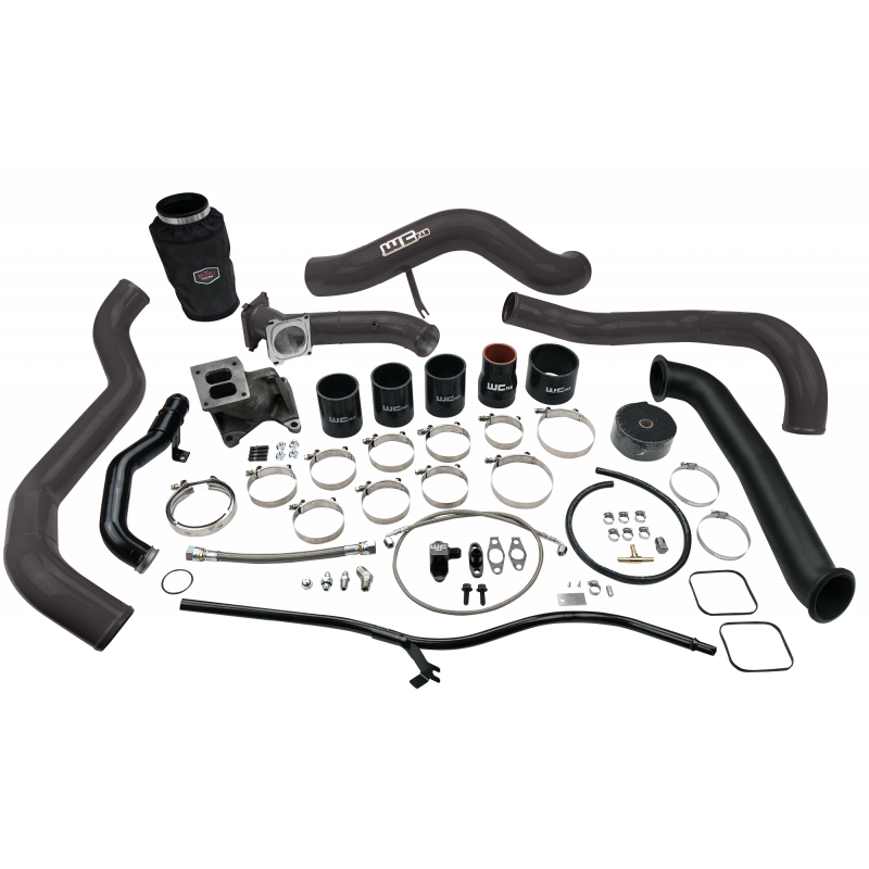 2001-2004 LB7 Duramax S300 Single Turbo Install Kit (WCF100478)-Turbo Install Kit-Wehrli Custom Fabrication-Dirty Diesel Customs