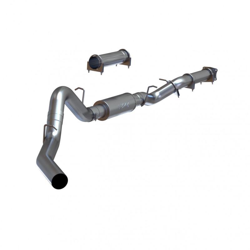 2001-2005 Duramax 4" Cat Back Single Side Exit Exhaust w/ Muffler (S6000P)-Cat Back Exhaust System-MBRP-Dirty Diesel Customs