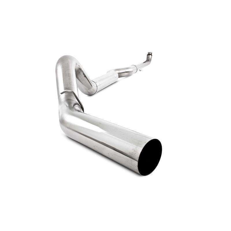 2001-2007 Duramax 5" SS Down Pipe Back Exhaust - No Muffler (S60200SLM)-Downpipe Back Exhaust System-MBRP-Dirty Diesel Customs