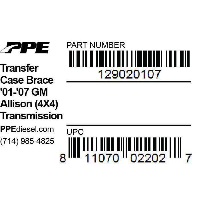 2001-2007 Duramax Transfer Case Brace (129020107)-Transfer Case Brace-PPE-129020107-Dirty Diesel Customs