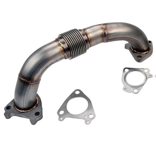 2001-2016 Duramax 2" Driver's Side Stainless Up-Pipe (WCF100652)-Up-Pipes-Wehrli Custom Fabrication-Dirty Diesel Customs