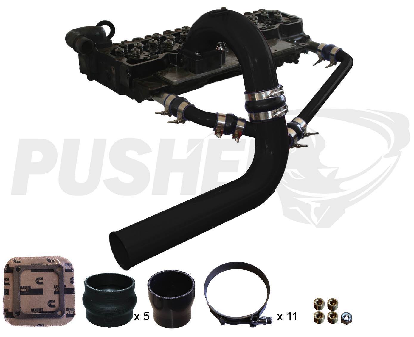 2003-2007 Cummins 3.5" Mega Intake System w/ Cross-Air (PDC0307MCA)-Intake Manifold-Pusher-PDC0307MCA_K2-Dirty Diesel Customs