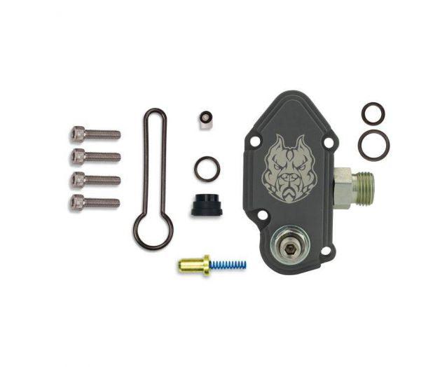 2003-2007 Powerstroke Adjustable Blue Spring Kit w/ Billet Housing (SD-FUELBLK-6.0-ADJ)-Blue Spring Kit-Sinister-SD-6.0AFB03-01-20-GRY-Dirty Diesel Customs