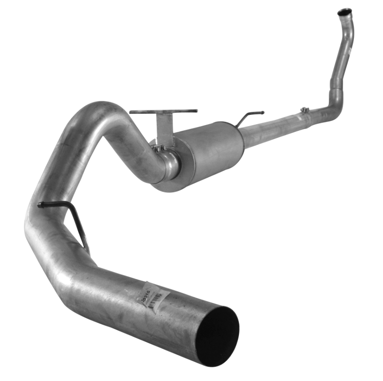 2003.5-2007 Powerstroke 4" Turbo Back Exhaust System w/ Muffler (FLO 424)-Turbo Back Exhaust System-Flo-Pro-FLO-424-Dirty Diesel Customs