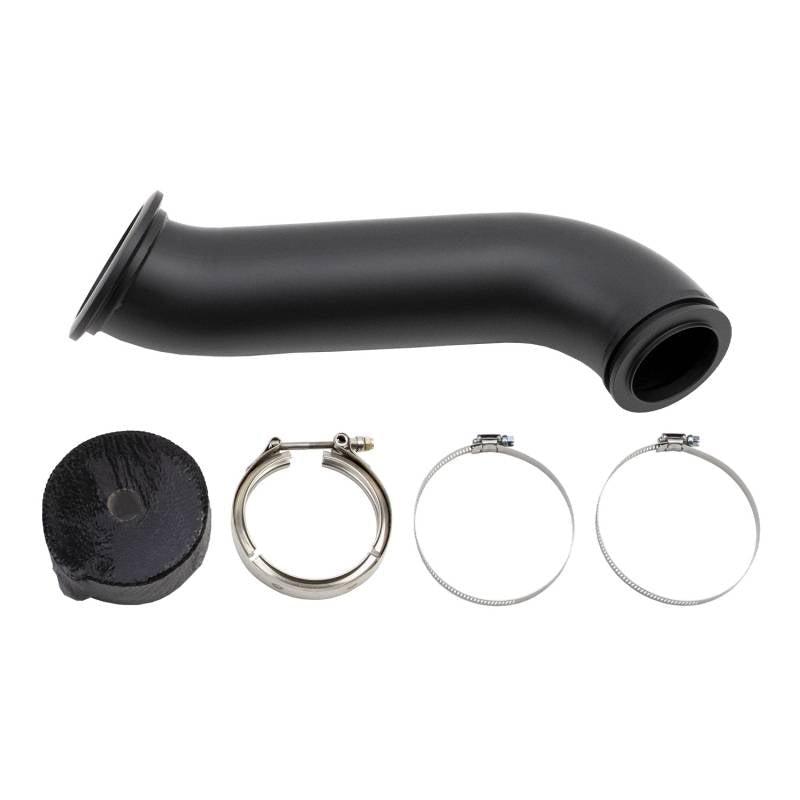 2004.5-2007 Cummins 4" High Mount S300 Downpipe (WCF100281)-Downpipe-Wehrli Custom Fabrication-WCF100281-Dirty Diesel Customs