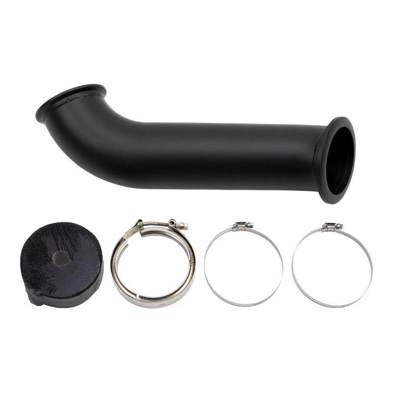 2004.5-2007 Cummins 4" High Mount S400 Downpipe (WCF100262)-Downpipe-Wehrli Custom Fabrication-WCF100262-Dirty Diesel Customs