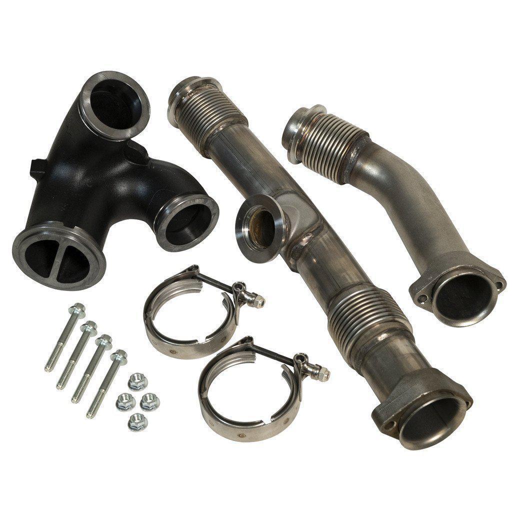 2004.5-2007 Powerstroke Up Pipes Kit W/ EGR Connector (1043918)-Up-Pipes-BD Diesel-Dirty Diesel Customs