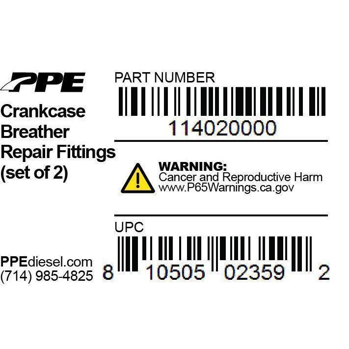 2004.5-2010 Duramax Engine Crankcase Breather Fitting (114020000)-CCV Kit-PPE-Dirty Diesel Customs