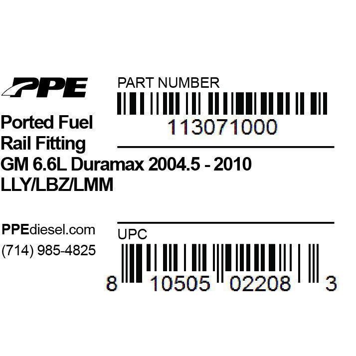 2004.5-2010 Duramax Fuel Rail Fitting Adapter (113071000)-Fuel Rail Fitting Adapter-PPE-Dirty Diesel Customs