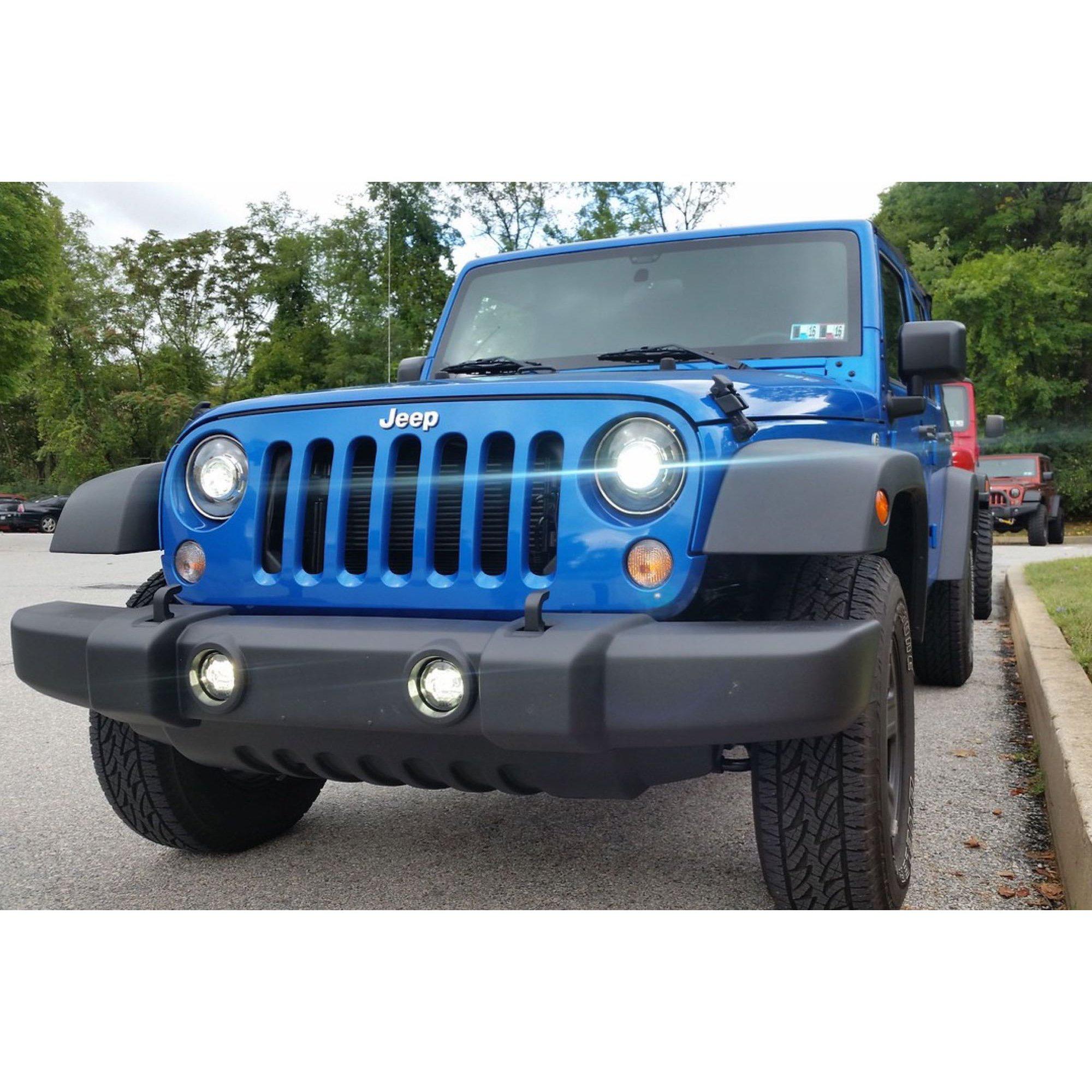 2007-2017 Jeep Wrangler XB LED Black Fog Light (LF030)-Fog Lights-Morimoto-LF030-Dirty Diesel Customs