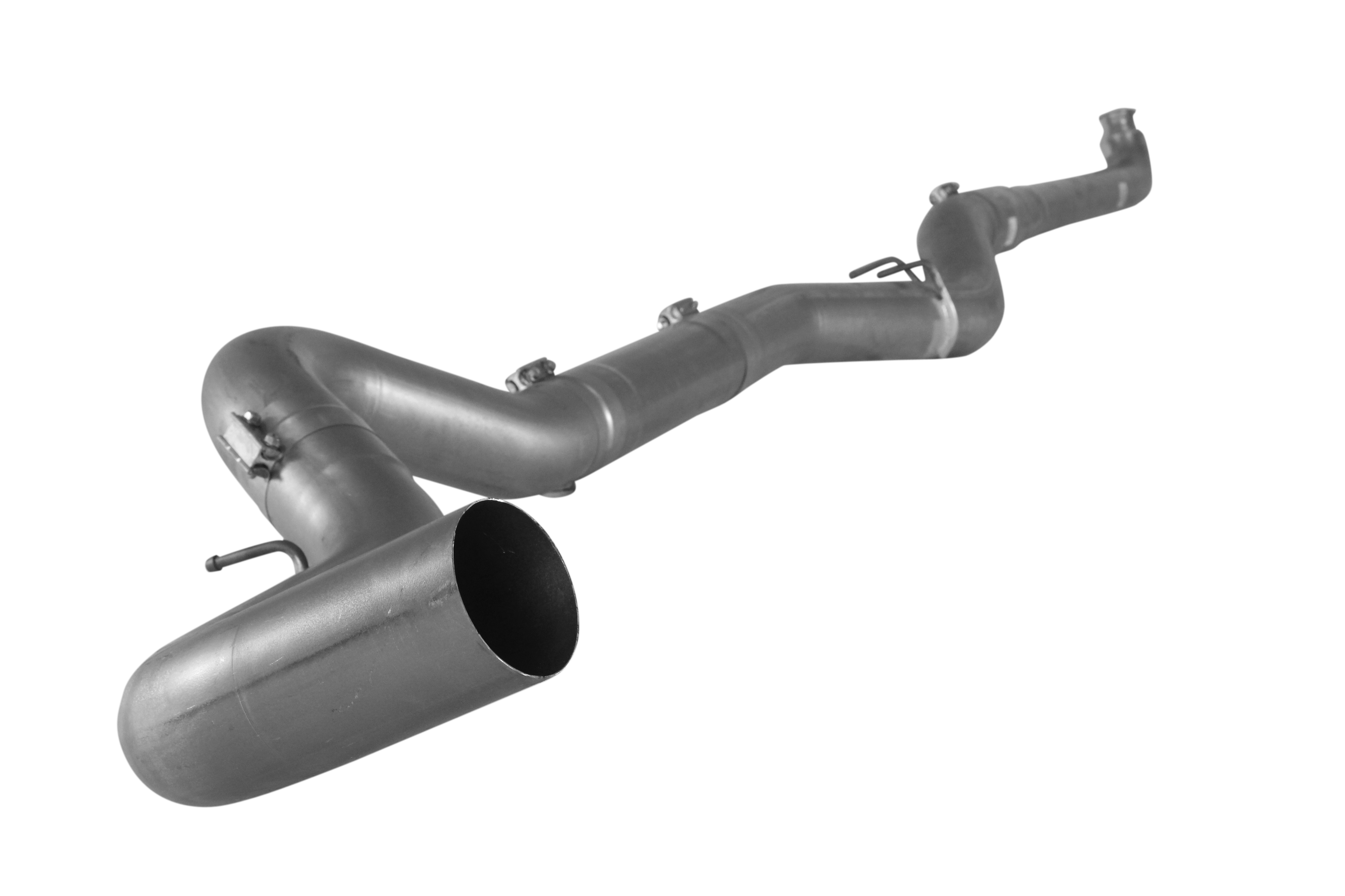 2007.5-2010 Duramax 5" Downpipe Back Exhaust - No Muffler (FLO-634NM)-Downpipe Back Exhaust System-Flo-Pro-531002-Dirty Diesel Customs