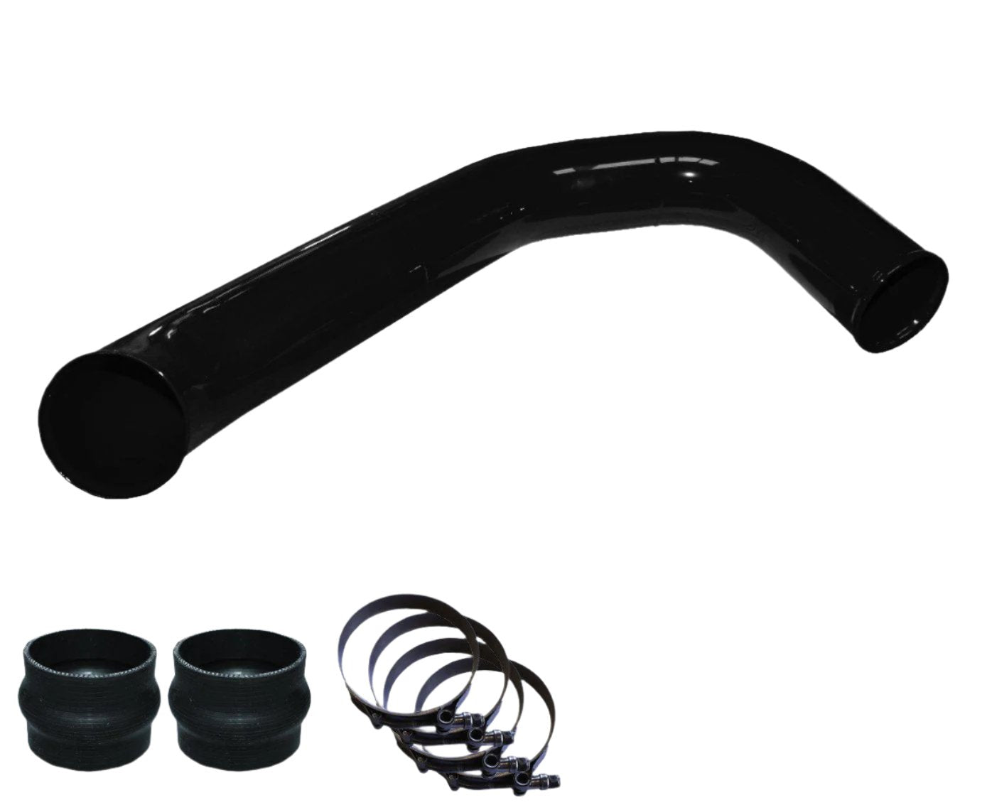 2008-2010 Powerstroke 3" Passenger Side Charge Tube (PFP0810BT)-Intercooler Piping-Pusher-PFP0810BT_K-Dirty Diesel Customs