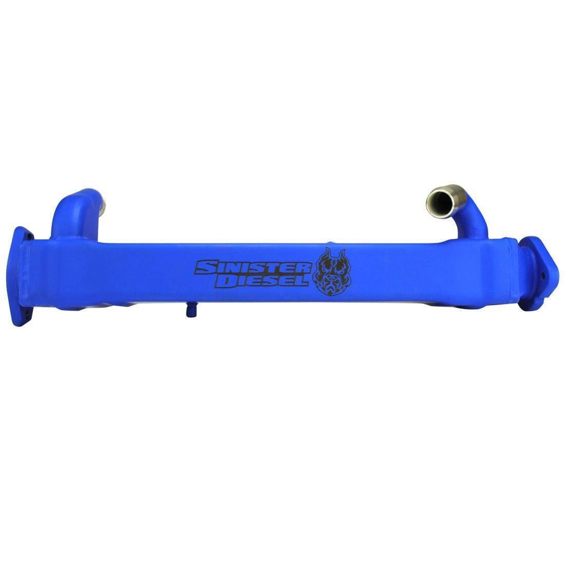 2008-2010 Powerstroke Horizontal EGR Cooler - Blue (SD-6.4EGRH-01-20)-EGR Cooler Kit-Sinister-Dirty Diesel Customs