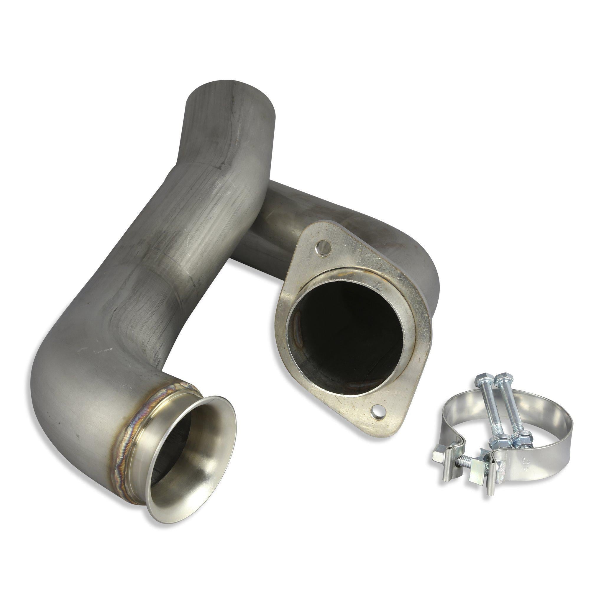 2008-2010 Powerstroke S300 Single Turbo Down Pipe (SMED-0133)-Downpipe-Smeding Diesel LLC-SMED-0133-Dirty Diesel Customs