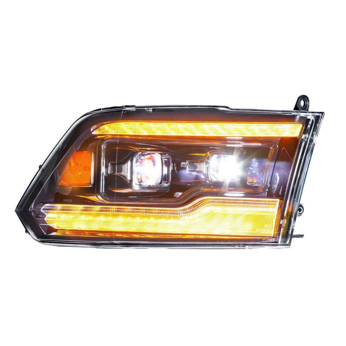 2009-2018 Cummins XB LED Amber Headlights (LF520-A-ASM)-Headlights-Morimoto-Dirty Diesel Customs