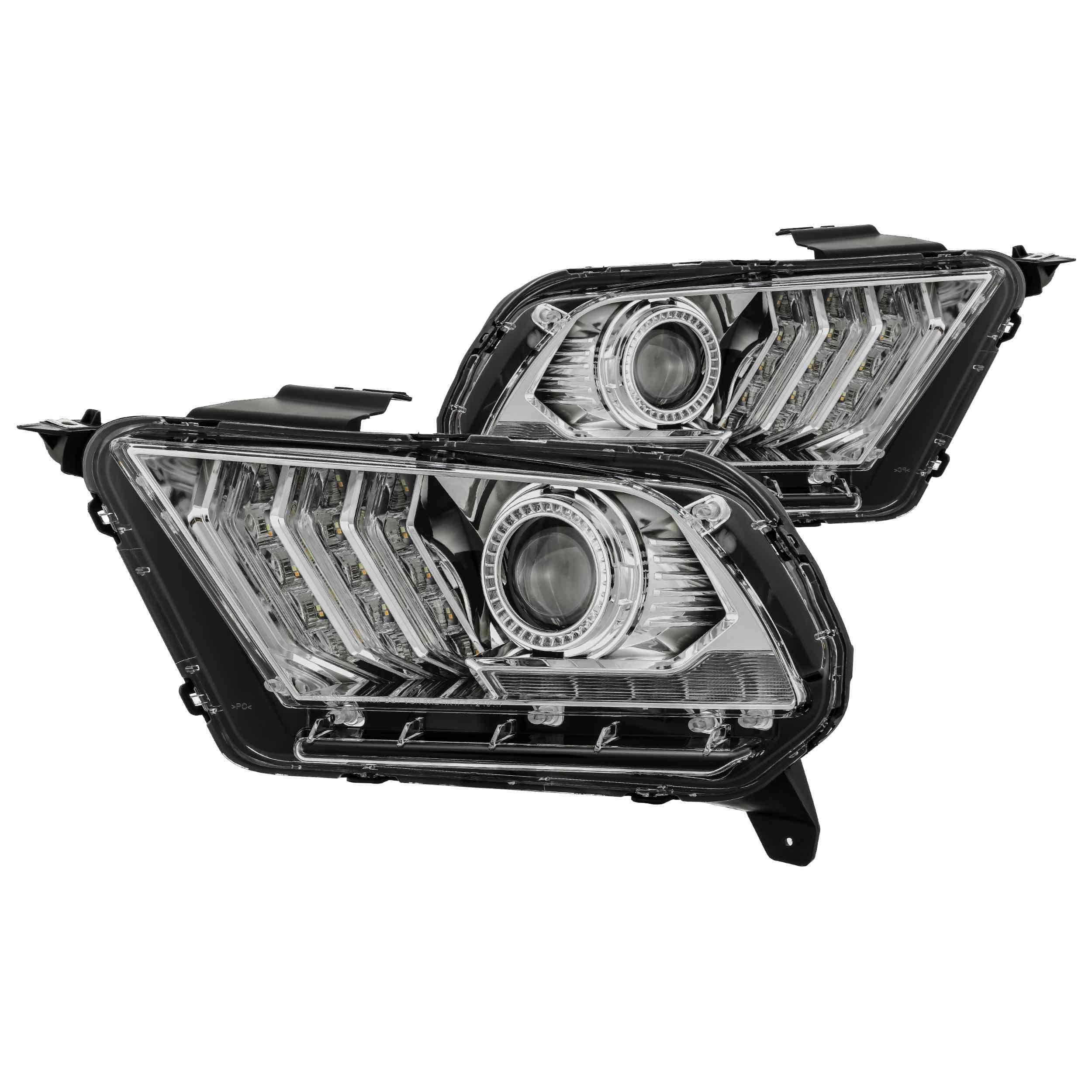 2010-2014 Ford Mustang Pro-Series Halogen Headlights (880110)-Headlights-AlphaRex-880111-Dirty Diesel Customs