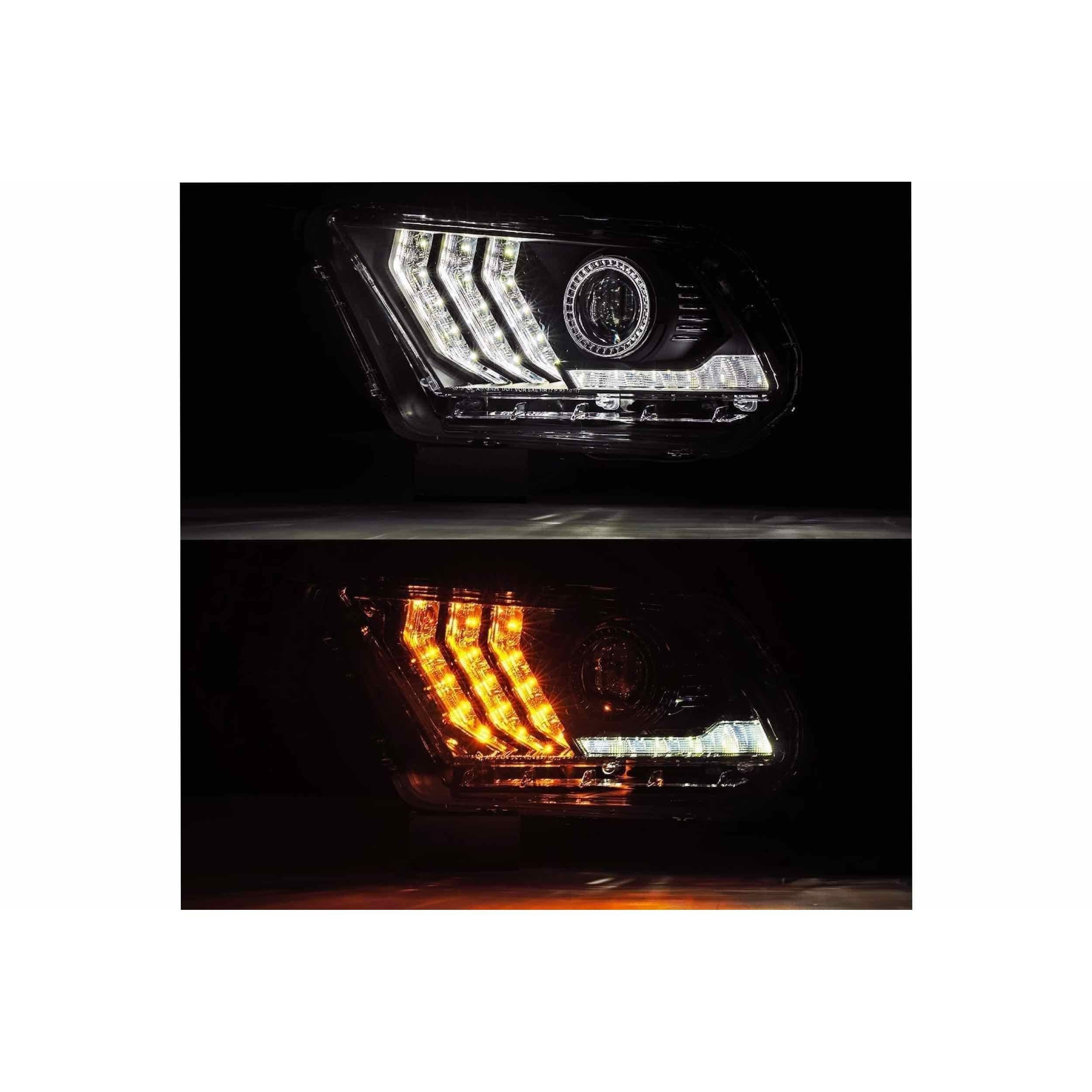 2010-2014 Ford Mustang Pro-Series Halogen Headlights (880110)-Headlights-AlphaRex-Dirty Diesel Customs