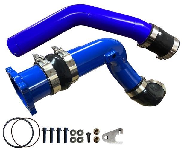 2011-2014 Powerstroke 3" Charge Tube Set w/ Throttle Valve Replacement (PFP1114KTR)-Intercooler Piping-Pusher-PFP1114KTR_U-Dirty Diesel Customs