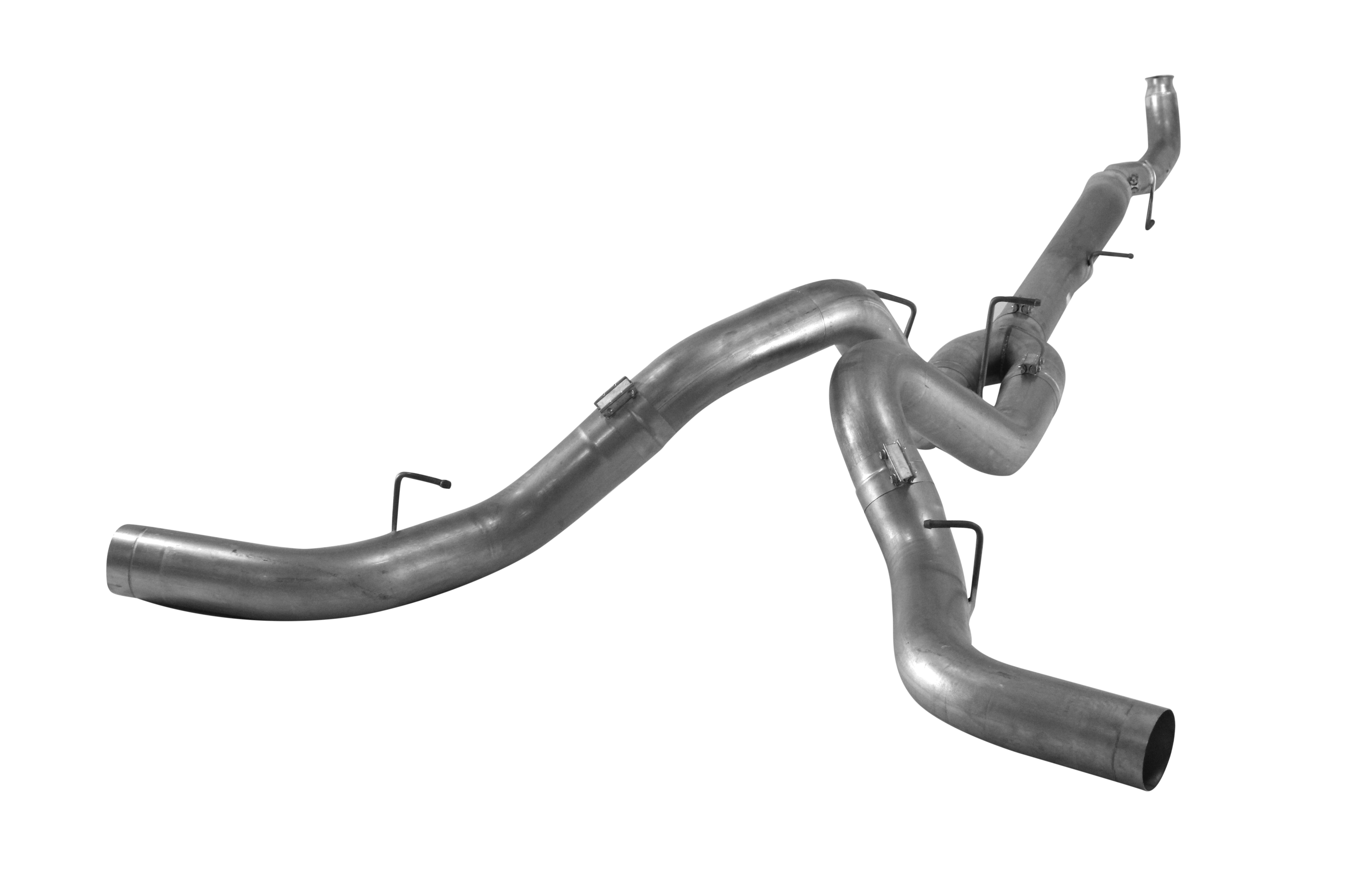 2011-2015 Duramax 5" Downpipe Back Dual Exhaust - No Muffler (FLO-764)-Downpipe Back Exhaust System-Flo-Pro-FLO-764-Dirty Diesel Customs