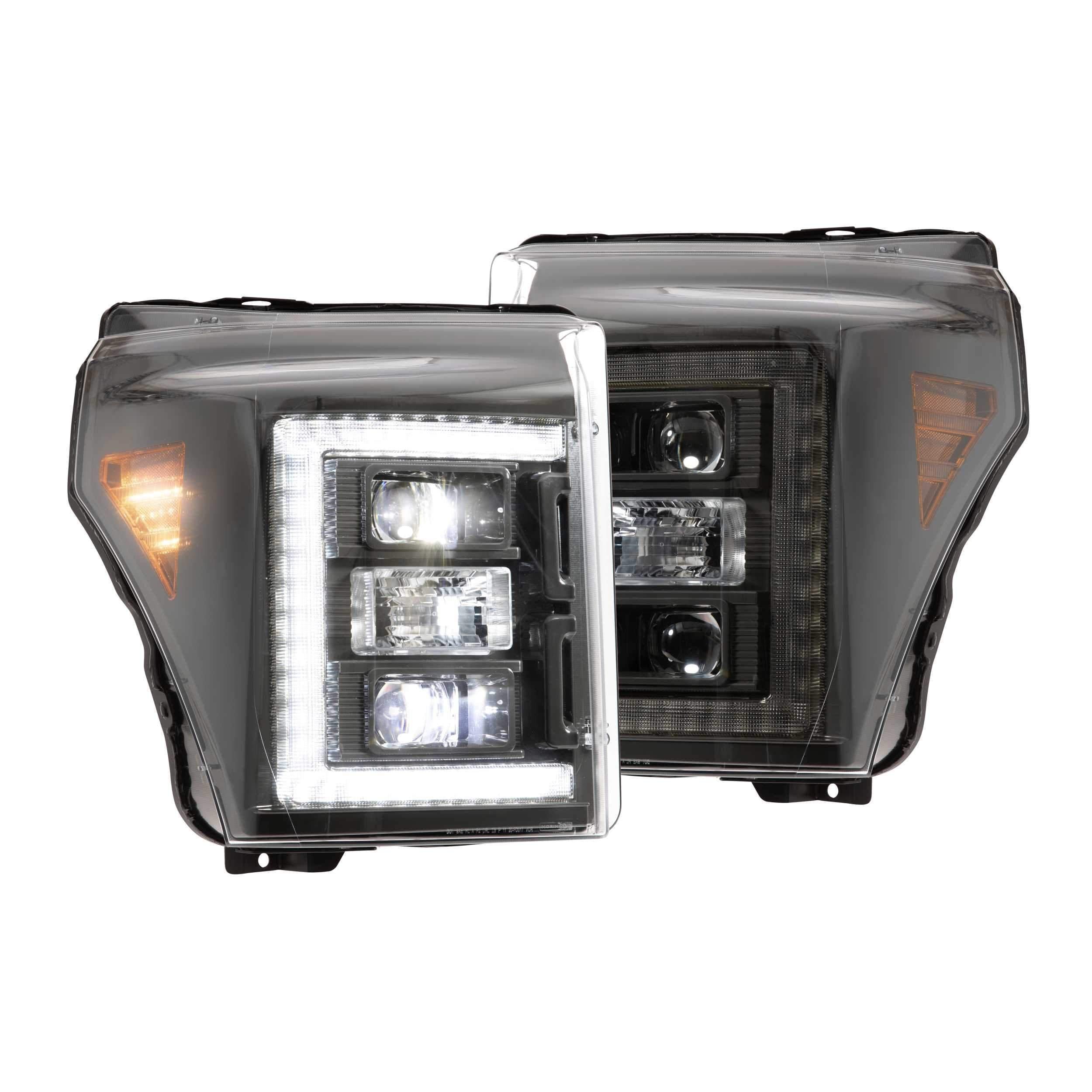 2011-2016 Powerstroke XB Hybrid LED Smoked Headlights (LF553)-Headlights-Morimoto-Dirty Diesel Customs