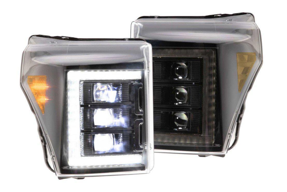 2011-2016 Powerstroke XB LED Black Headlights (LF505-ASM)-Headlights-Morimoto-Dirty Diesel Customs