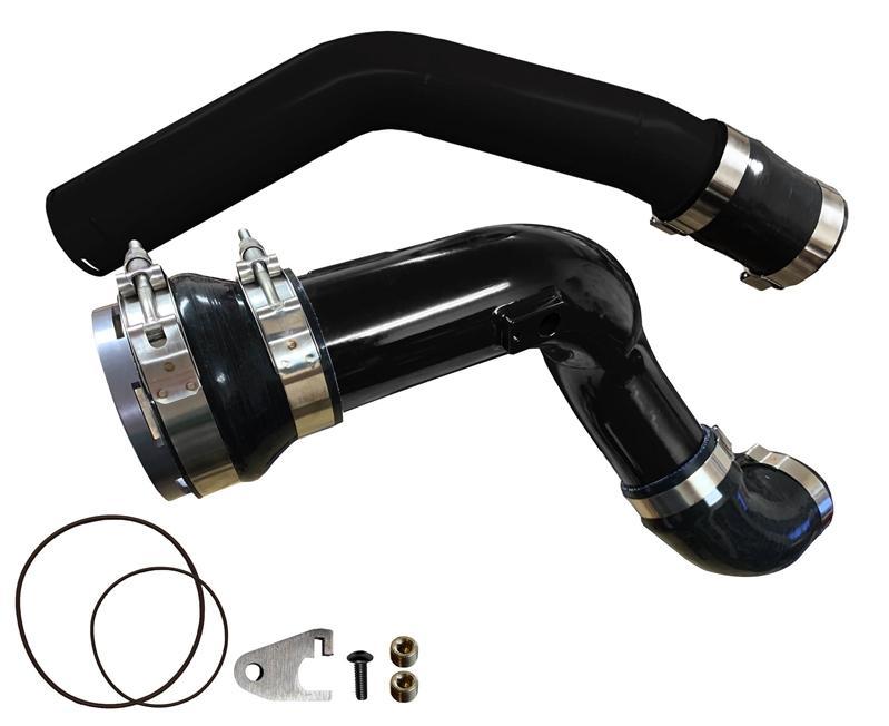 2015-2016 Powerstroke 3" Charge Tube Set w/ Throttle Valve Adapter (PFP1516KTA)-Intercooler Piping-Pusher-PFP1516KTA_K-Dirty Diesel Customs