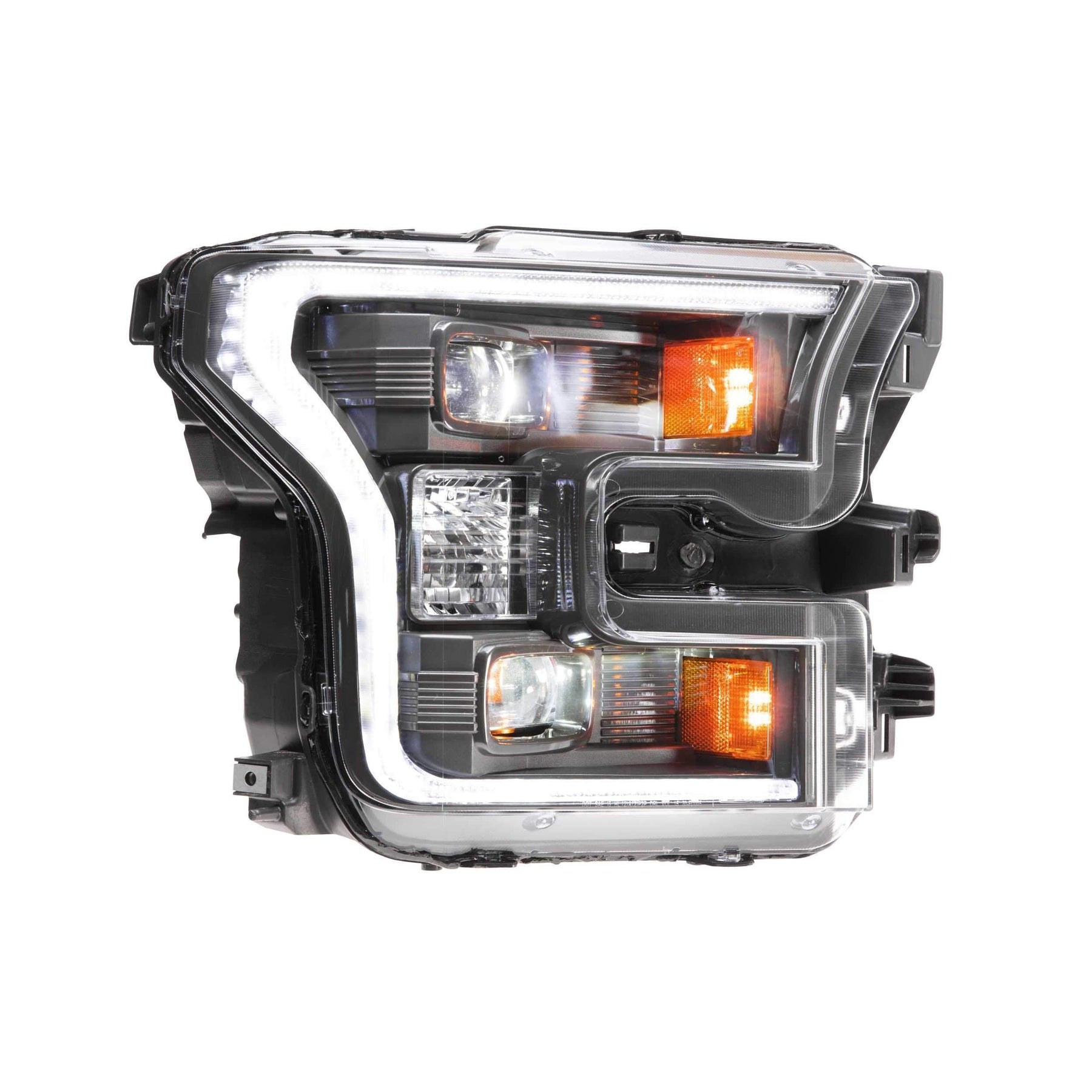 2015-2017 F150 XB Hybrid LED Smoked Headlights (LF550)