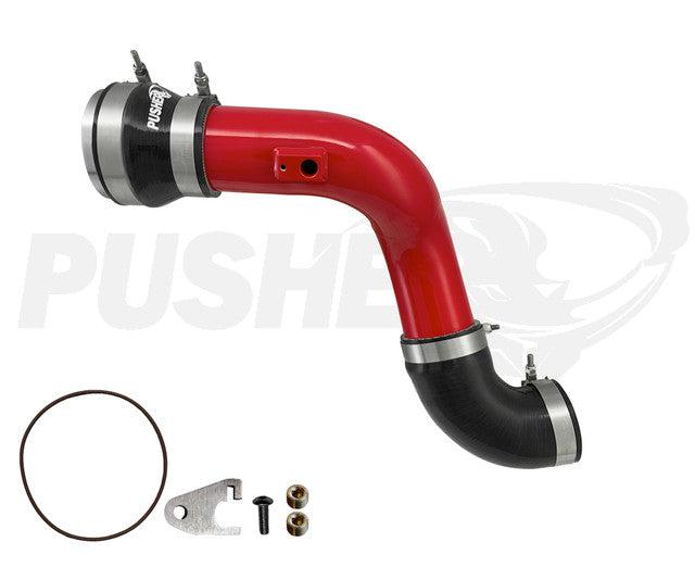 2017+ Powerstroke HD 3" Cold Side Charge Tube w/ Throttle Valve Adapter (PFP17XXBTA)-Intercooler Piping-Pusher-PFP17XXBTA_R-Dirty Diesel Customs