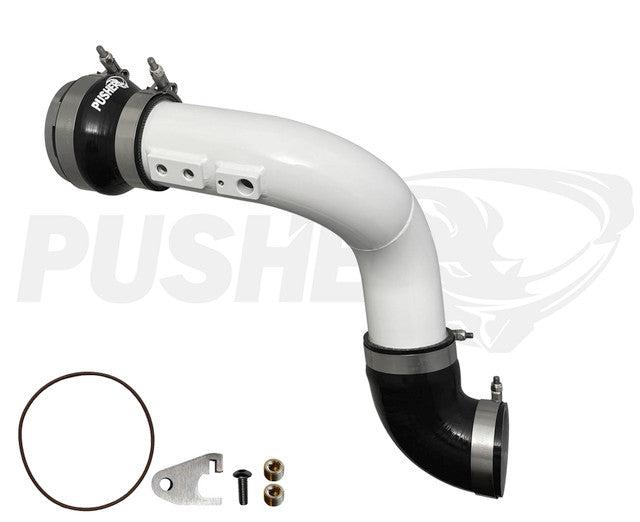 2017+ Powerstroke HD 3" Cold Side Charge Tube w/ Throttle Valve Adapter (PFP17XXBTA)-Intercooler Piping-Pusher-PFP17XXBTA_W-Dirty Diesel Customs