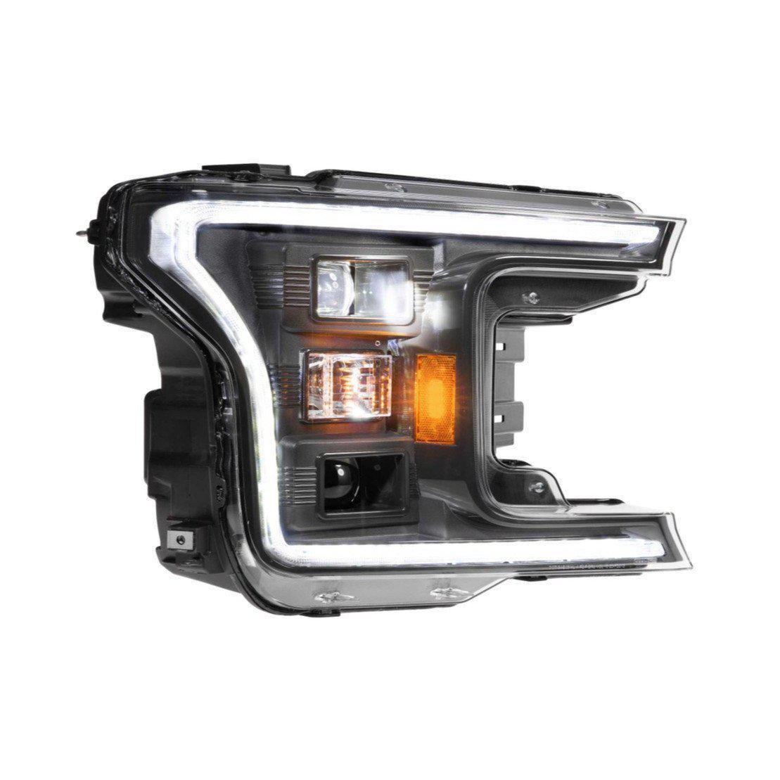 2018-2020 3.0L Powerstroke XB Hybrid LED Smoked Headlights (LF551)-Headlights-Morimoto-Dirty Diesel Customs