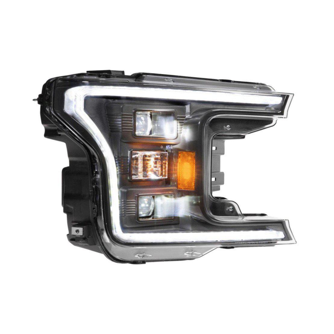 2018-2020 3.0L Powerstroke XB Hybrid LED Smoked Headlights (LF551)-Headlights-Morimoto-Dirty Diesel Customs