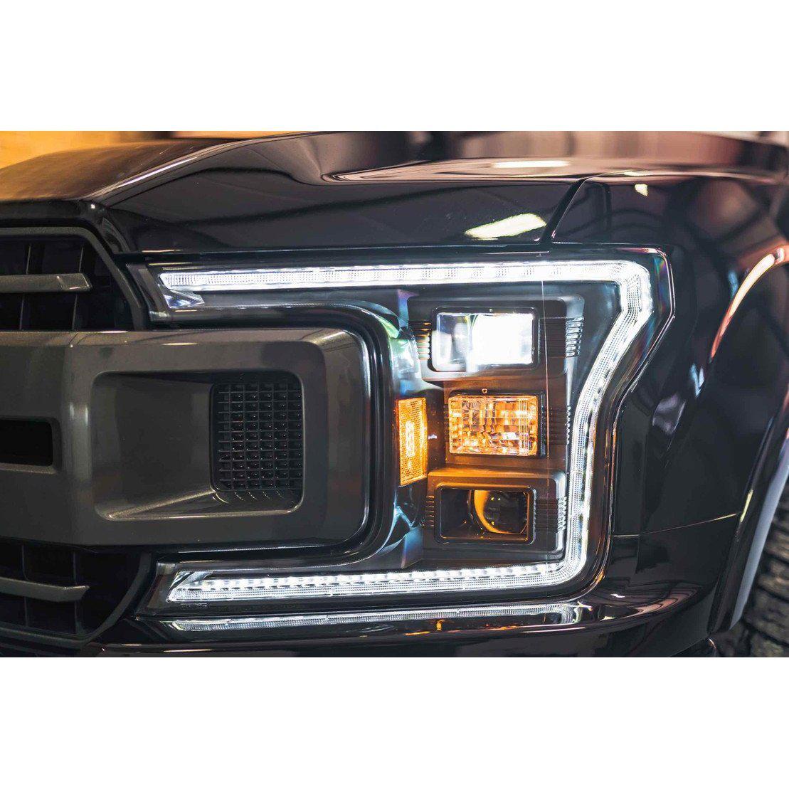 2018-2020 3.0L Powerstroke XB Hybrid LED Smoked Headlights (LF551)-Headlights-Morimoto-Dirty Diesel Customs