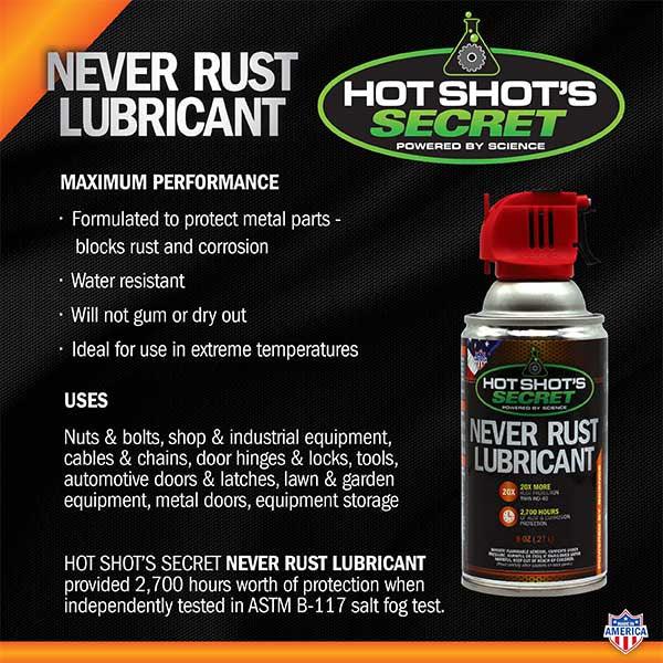 Hot Shot's Secret Never Rust Lubricant (HSSNR9OZ)-Lubricant-Hot Shot's Secret-Dirty Diesel Customs