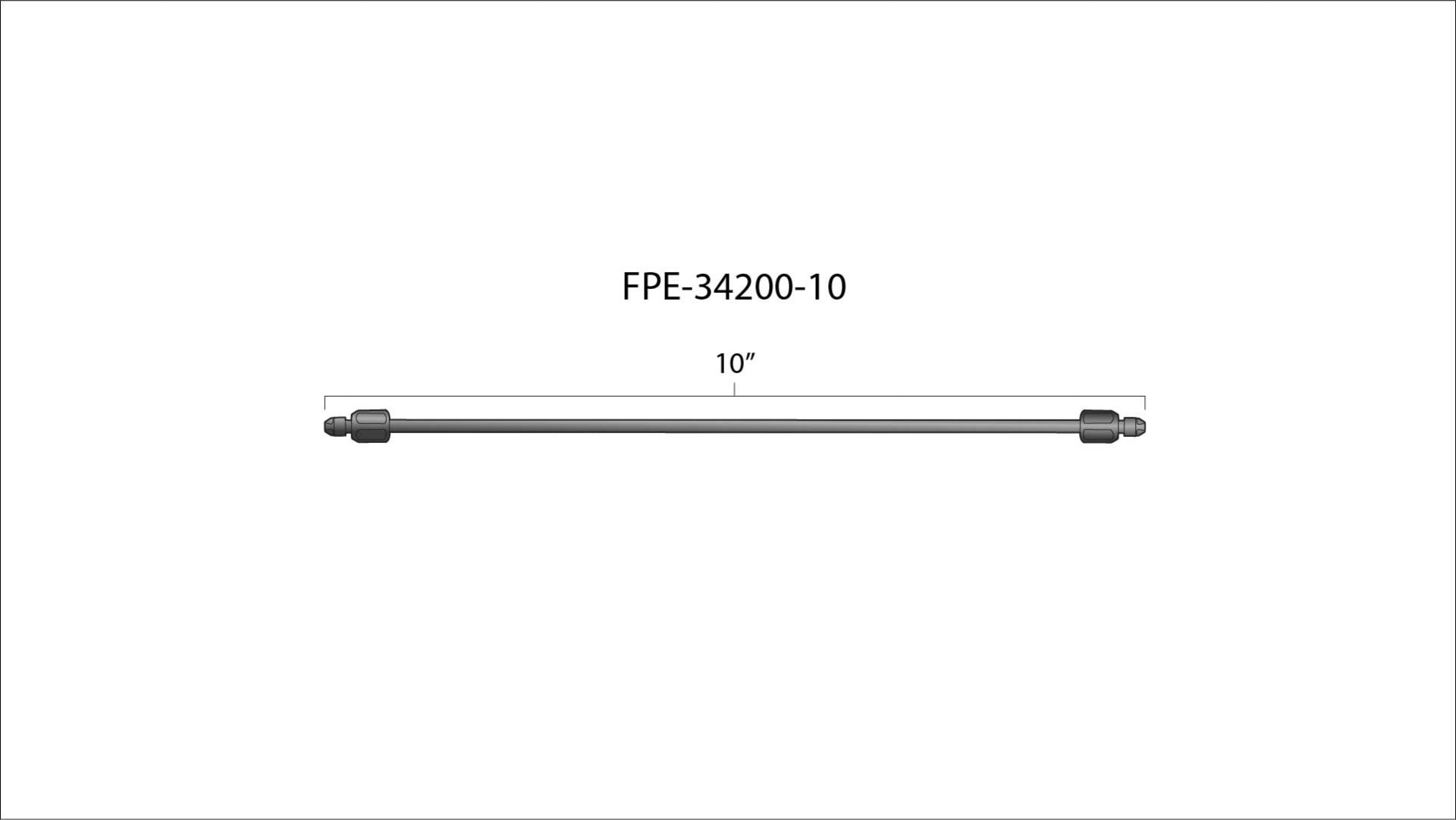 Universal 10" High-Pressure Fuel Line (8mm x 3.5mm Line, M14x1.5 Nuts) (FPE-34200-10)-Fuel Lines-Fleece Performance-FPE-34200-10-Dirty Diesel Customs