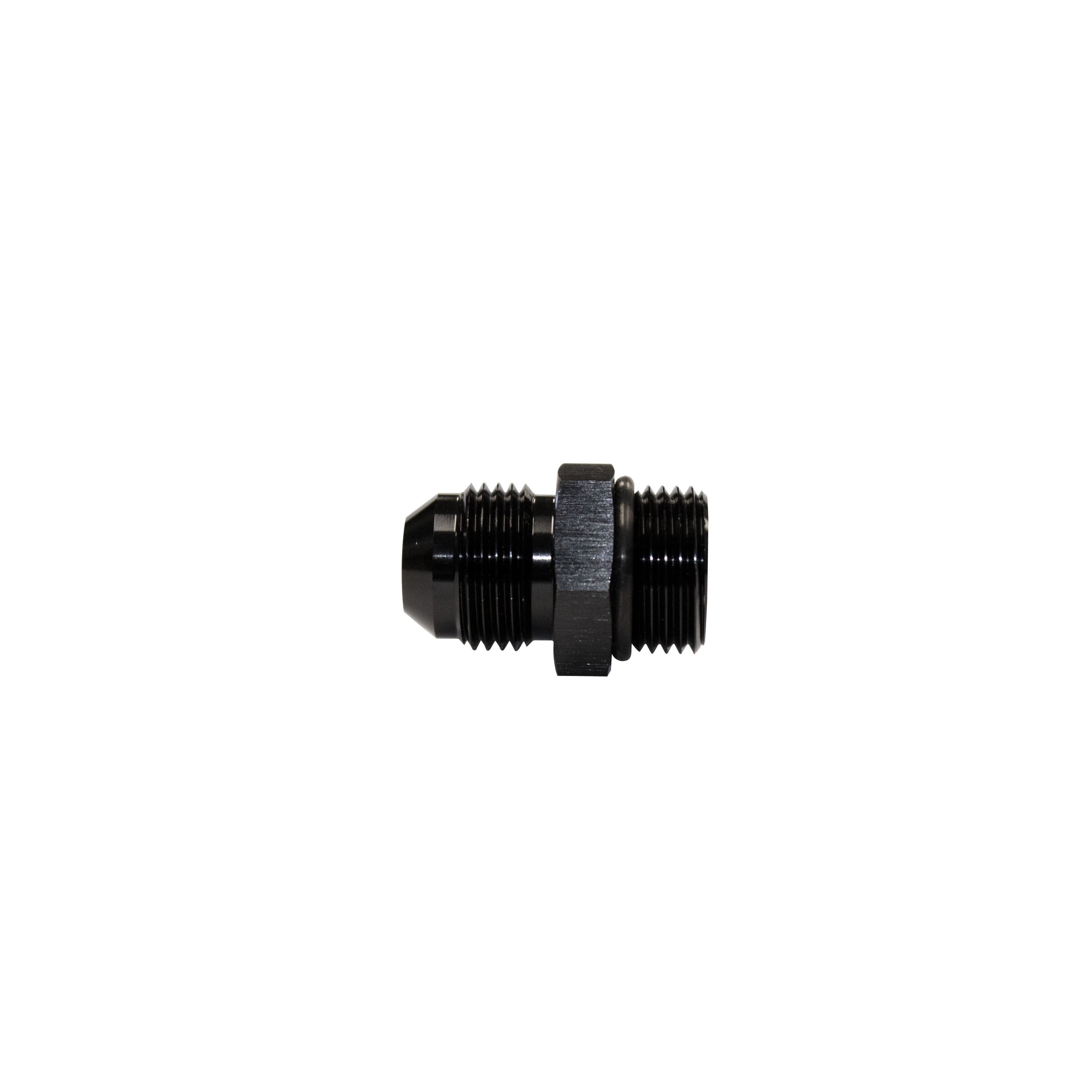 Universal -8 to 3/4"-16 Straight Male Black w/ O-Ring (FPE-APT-34-08)-Adapters-Fleece Performance-FPE-APT-34-08-Dirty Diesel Customs