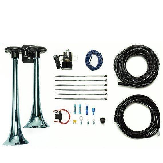 Universal Basic Dual Air Horn Kit (HP10073)-Air Horn Kit-PACBRAKE-Dirty Diesel Customs