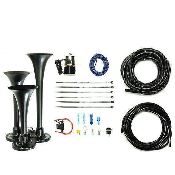 Universal Basic Trio Air Horn Kit (HP10235)-Air Horn Kit-PACBRAKE-Dirty Diesel Customs