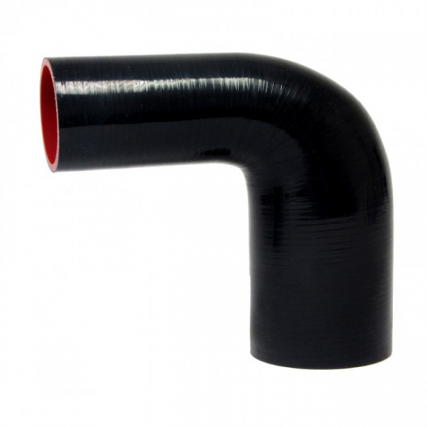 Universal Cummins Silicone Elbow Reducer (Common Rail Compound) (HTSER90-350-400-BLK)-Elbow Reducer-Industrial Injection-Dirty Diesel Customs