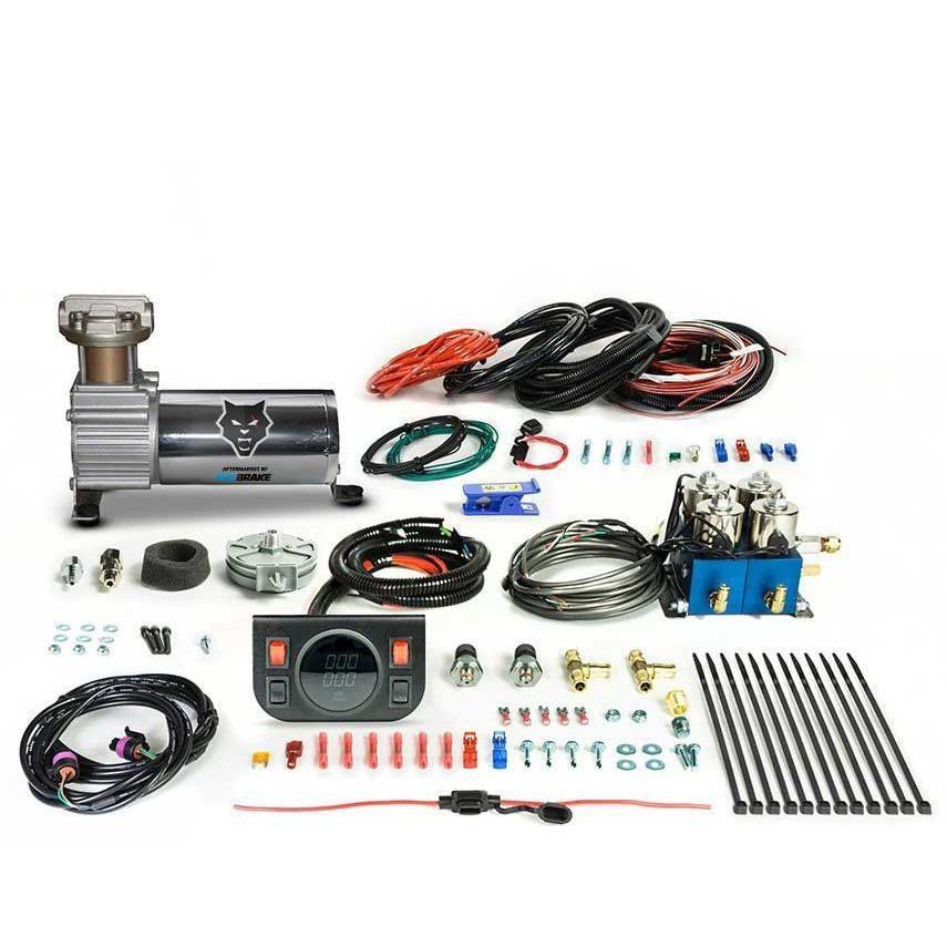 Universal Independent Electric Air Spring In-Cab Control Kit w/ Digital Gauge & Compressor (HP10273)-In-Cab Control Kit-PACBRAKE-Dirty Diesel Customs