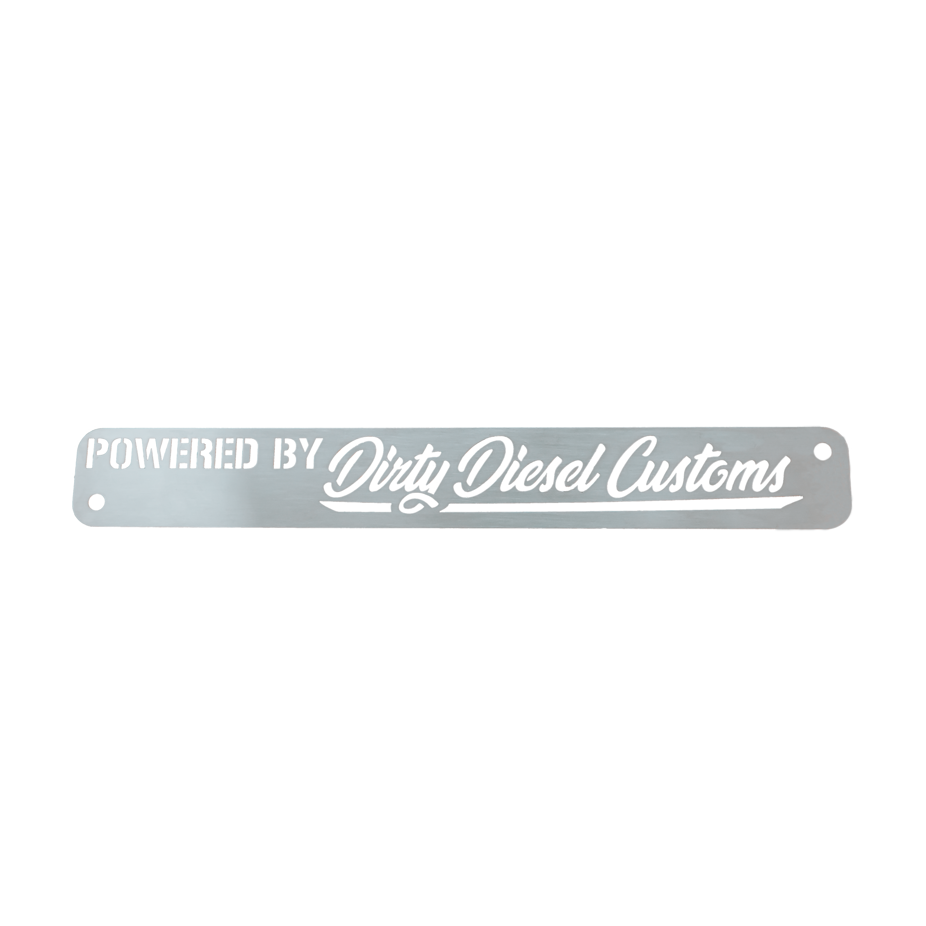 Universal Powered By Dirty Engine Placard-Placard-Dirty Diesel Customs-Dirty Diesel Customs