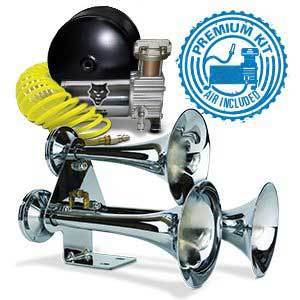 Universal Premium Triple Train Horn Kit w/ Onboard Air (HP10314)-Air Horn Kit-PACBRAKE-Dirty Diesel Customs